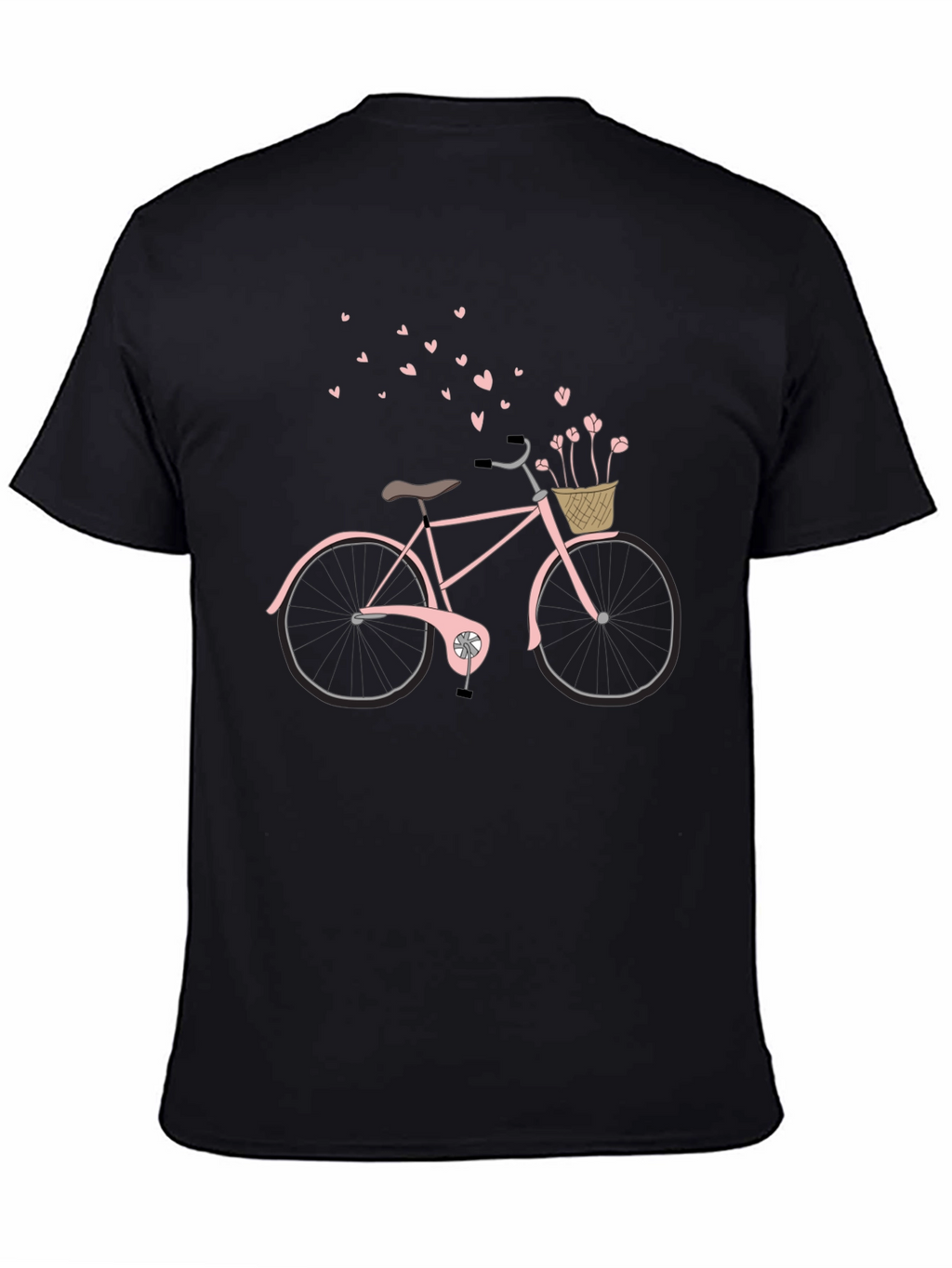 Romantic Bicycle T-Shirt - Black