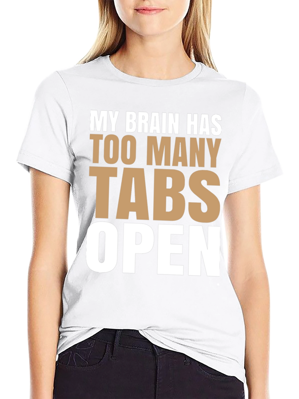 Funny Brain Tabs Open T-Shirt
