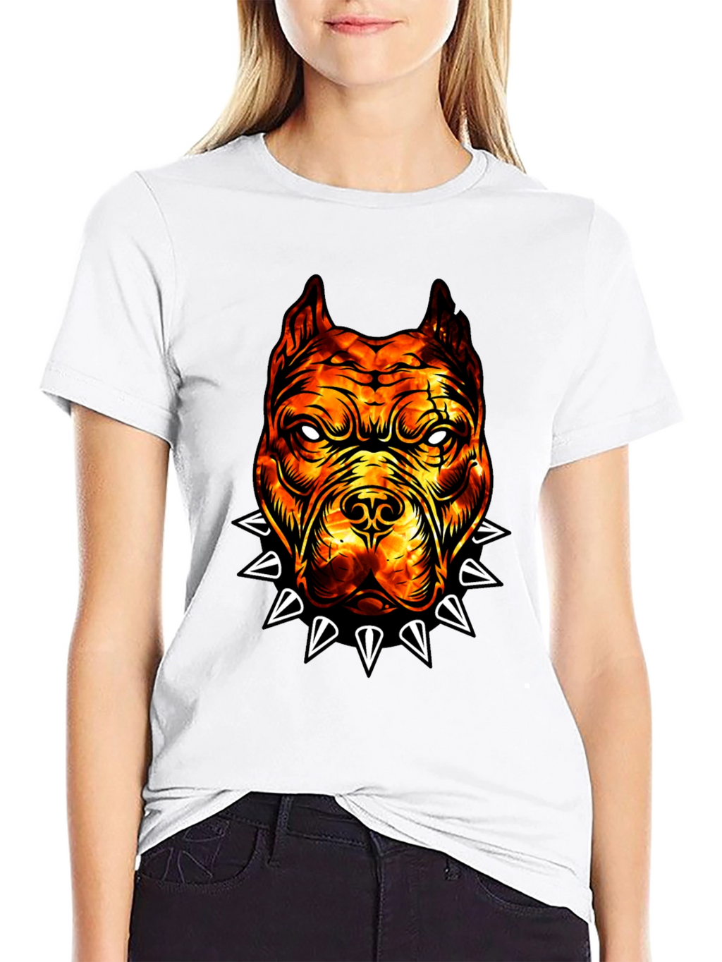 Fiery Bulldog Graphic Tee - Edgy Streetwear