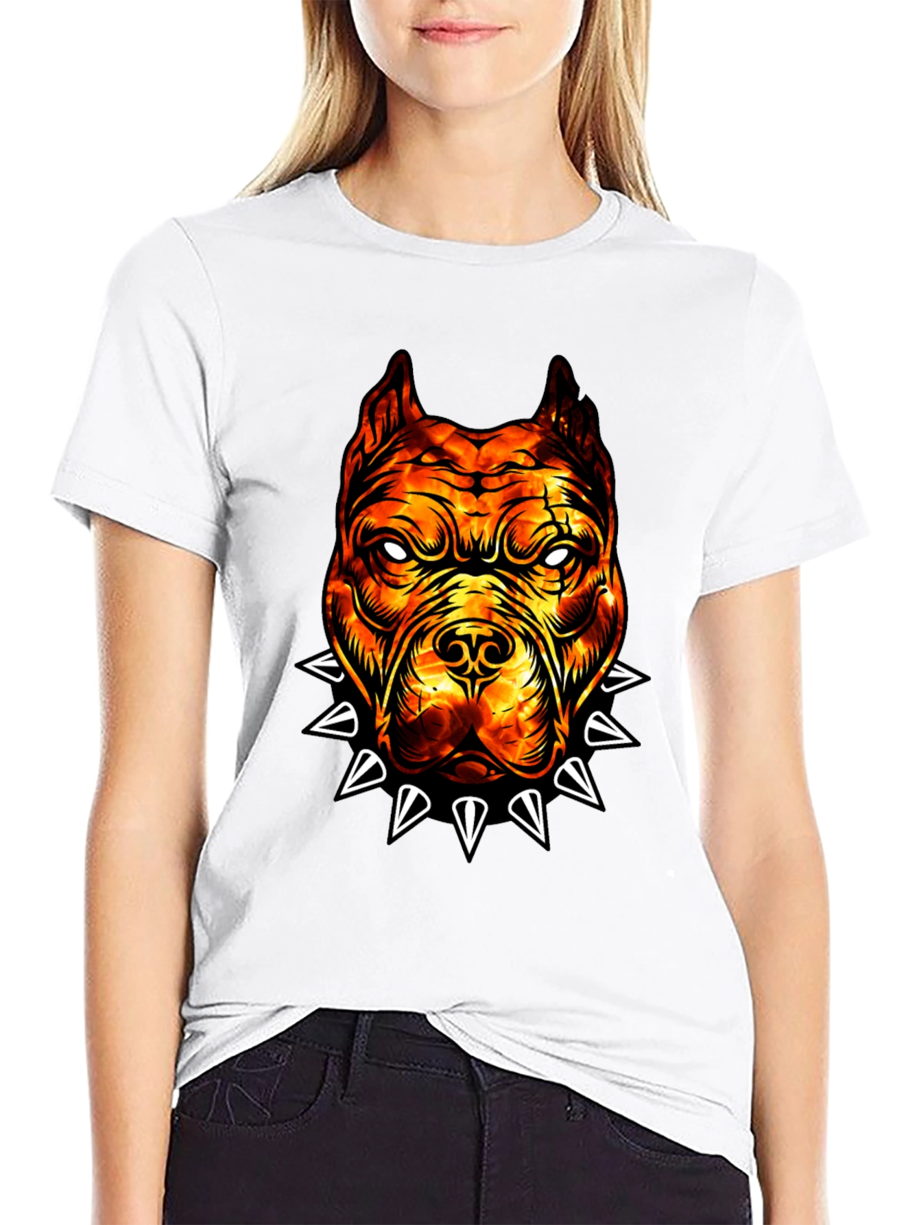 Fiery Bulldog Graphic Tee - Edgy Streetwear