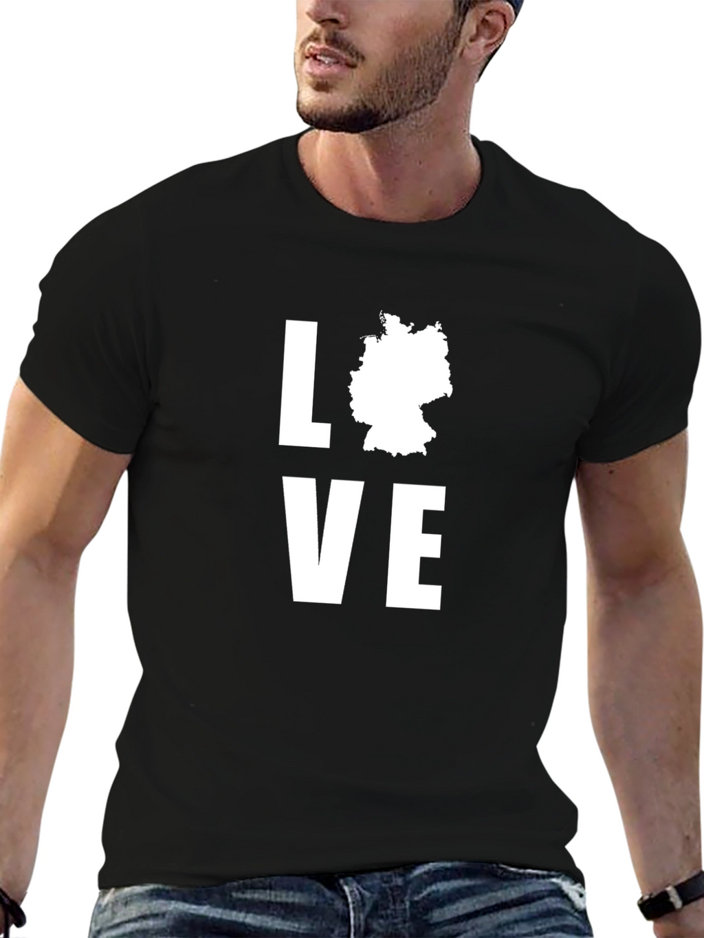 Love Germany T-Shirt - Black Cotton Tee
