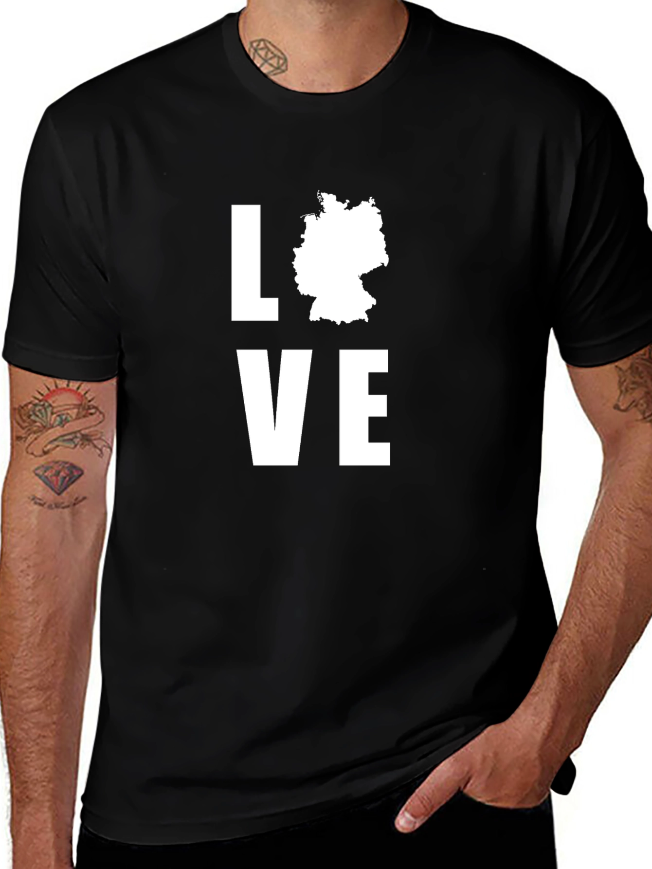 Love Germany T-Shirt - Black Cotton Tee