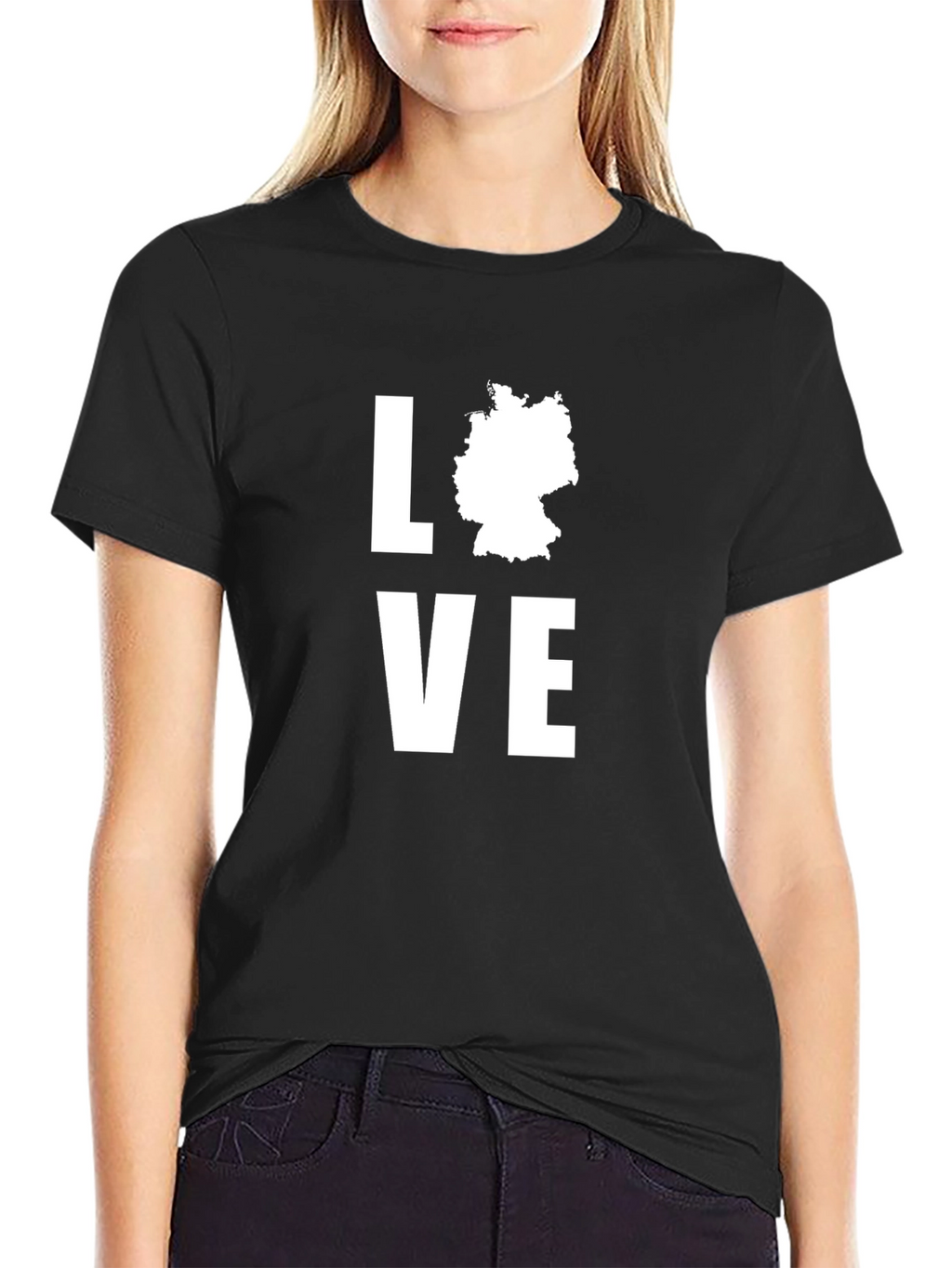 Love Germany T-Shirt - Black Cotton Tee