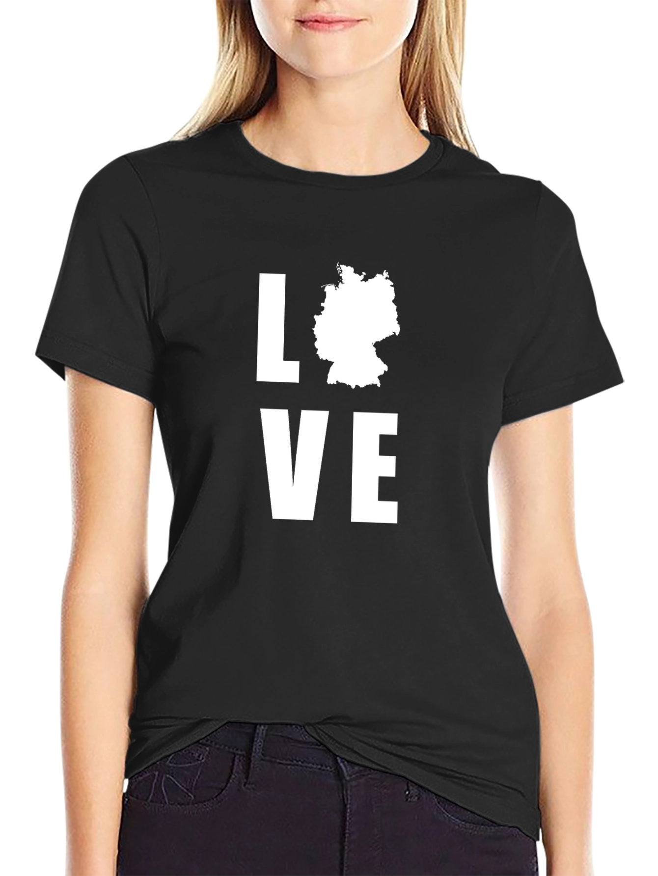 Love Germany T-Shirt - Black Cotton Tee