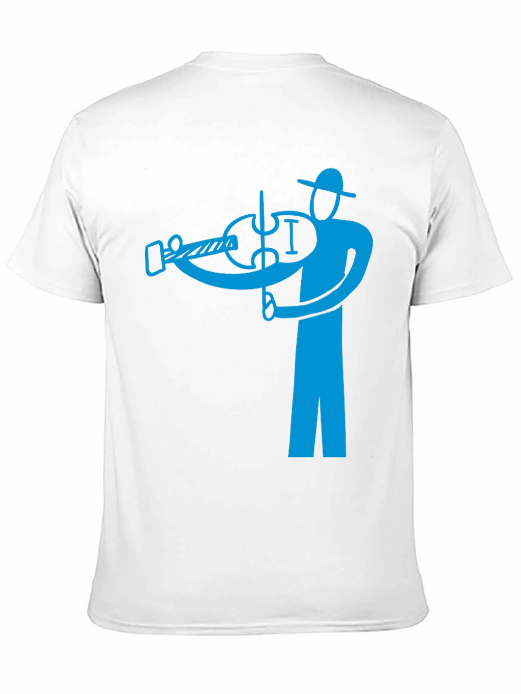 Violinist Graphic Tee - Black Cotton Blend Shirt