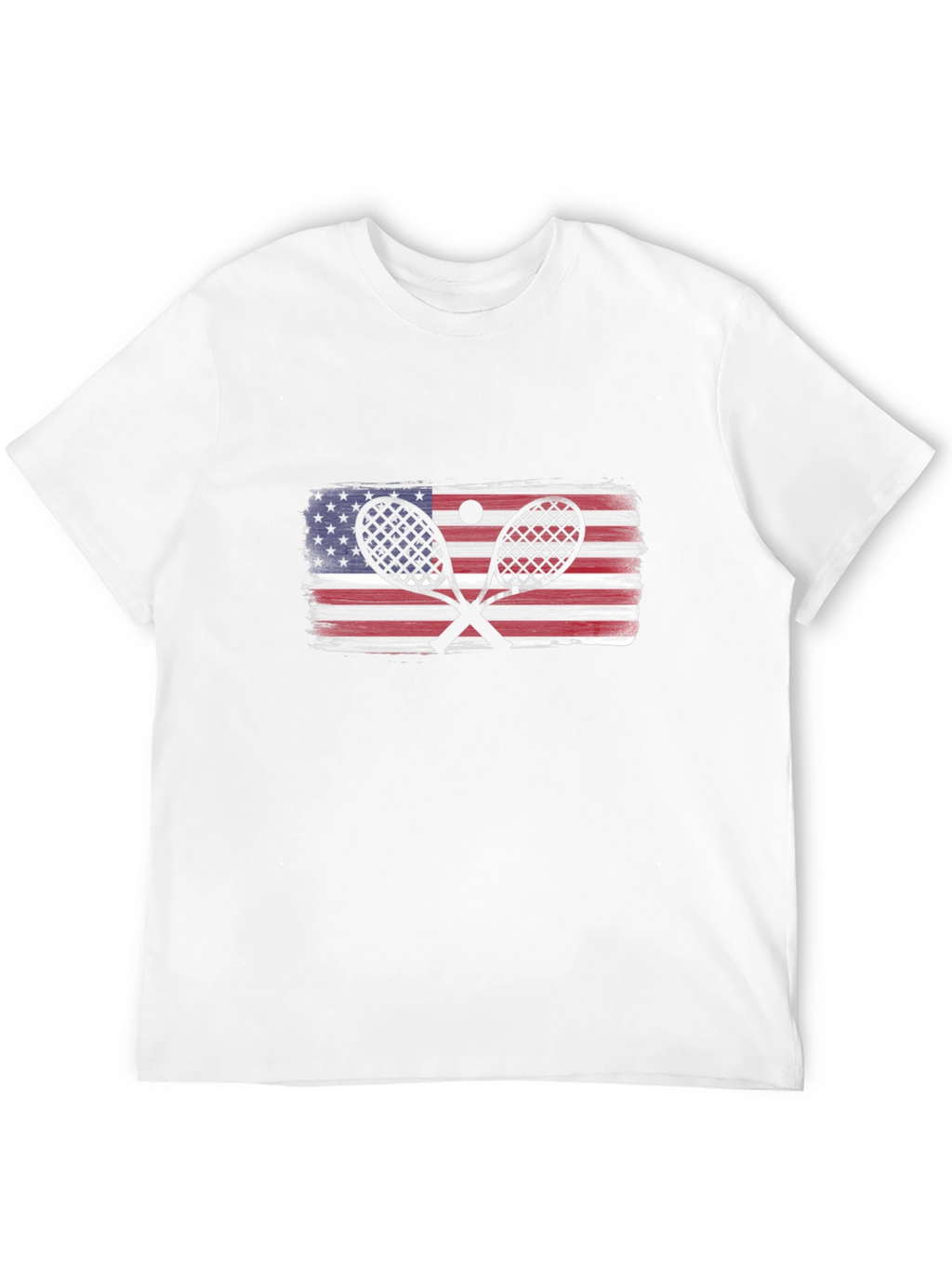 USA Tennis Racket Flag T-Shirt
