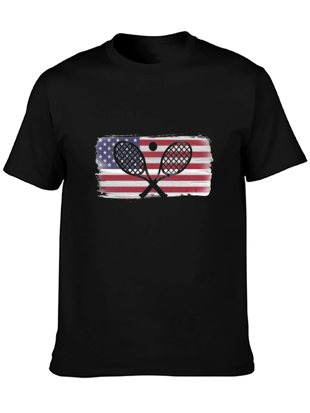 USA Tennis Racket Flag T-Shirt