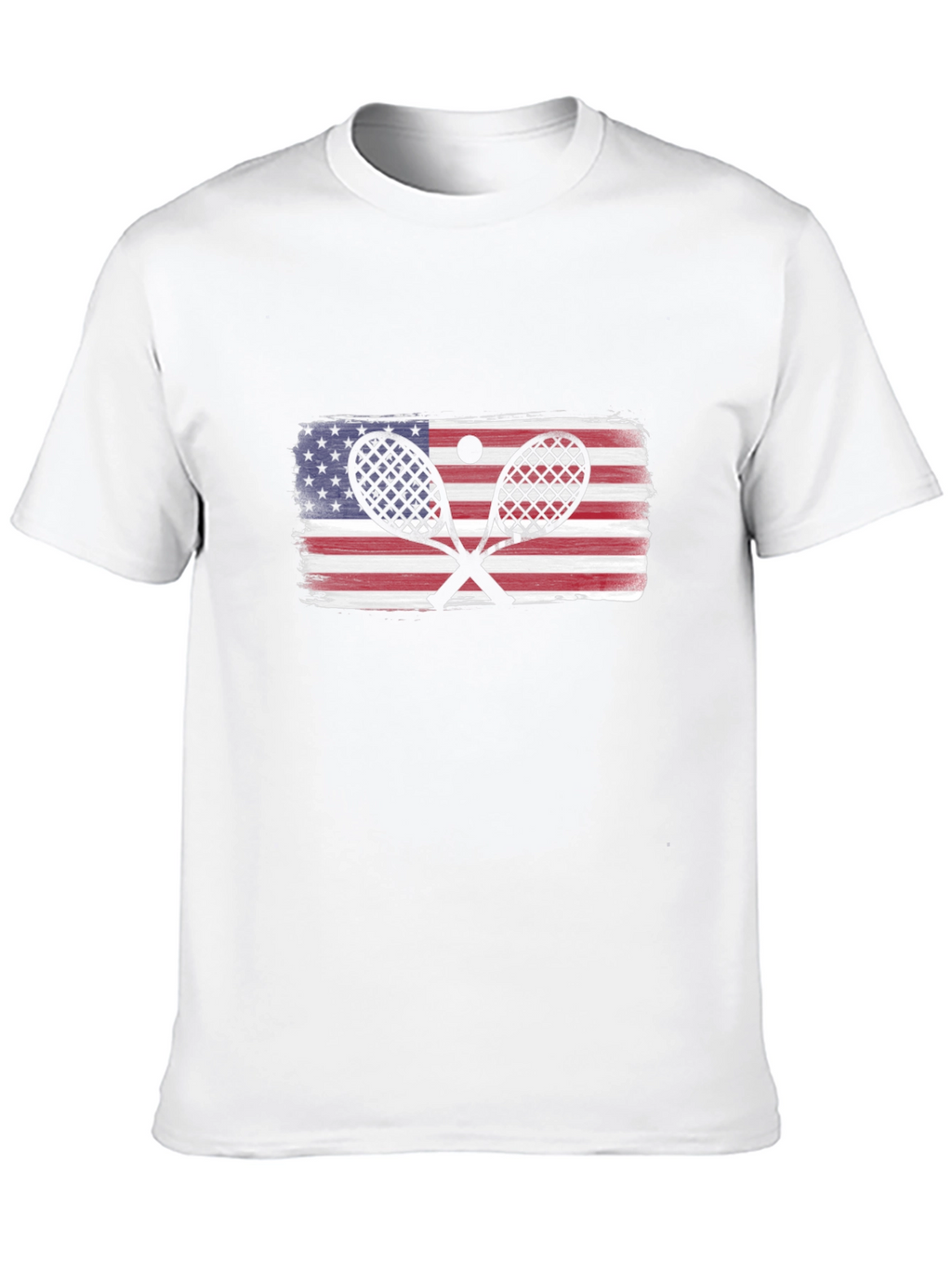 USA Tennis Racket Flag T-Shirt