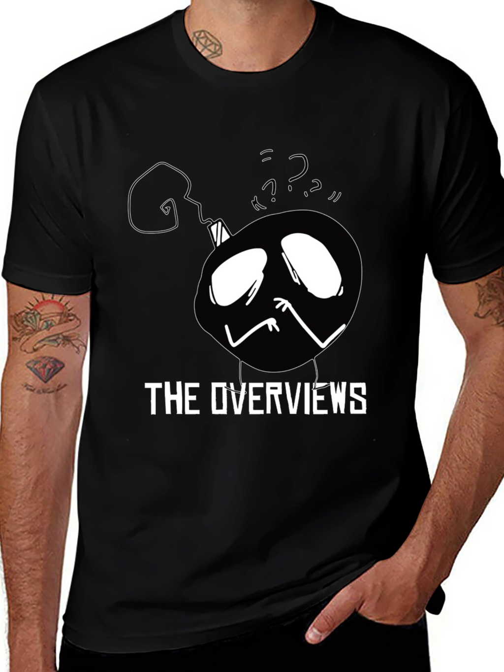 The Overviews Black T-Shirt - Unique Graphic Tee