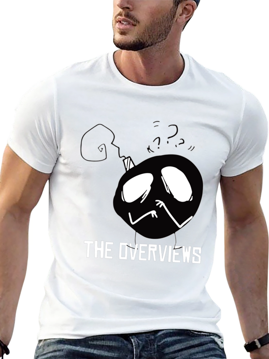 The Overviews Black T-Shirt - Unique Graphic Tee