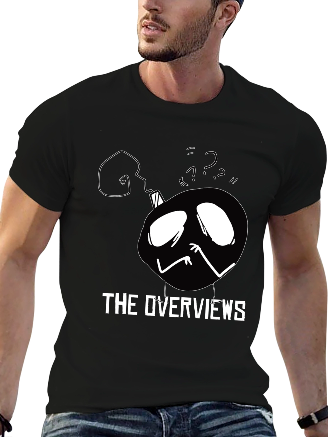 The Overviews Black T-Shirt - Unique Graphic Tee