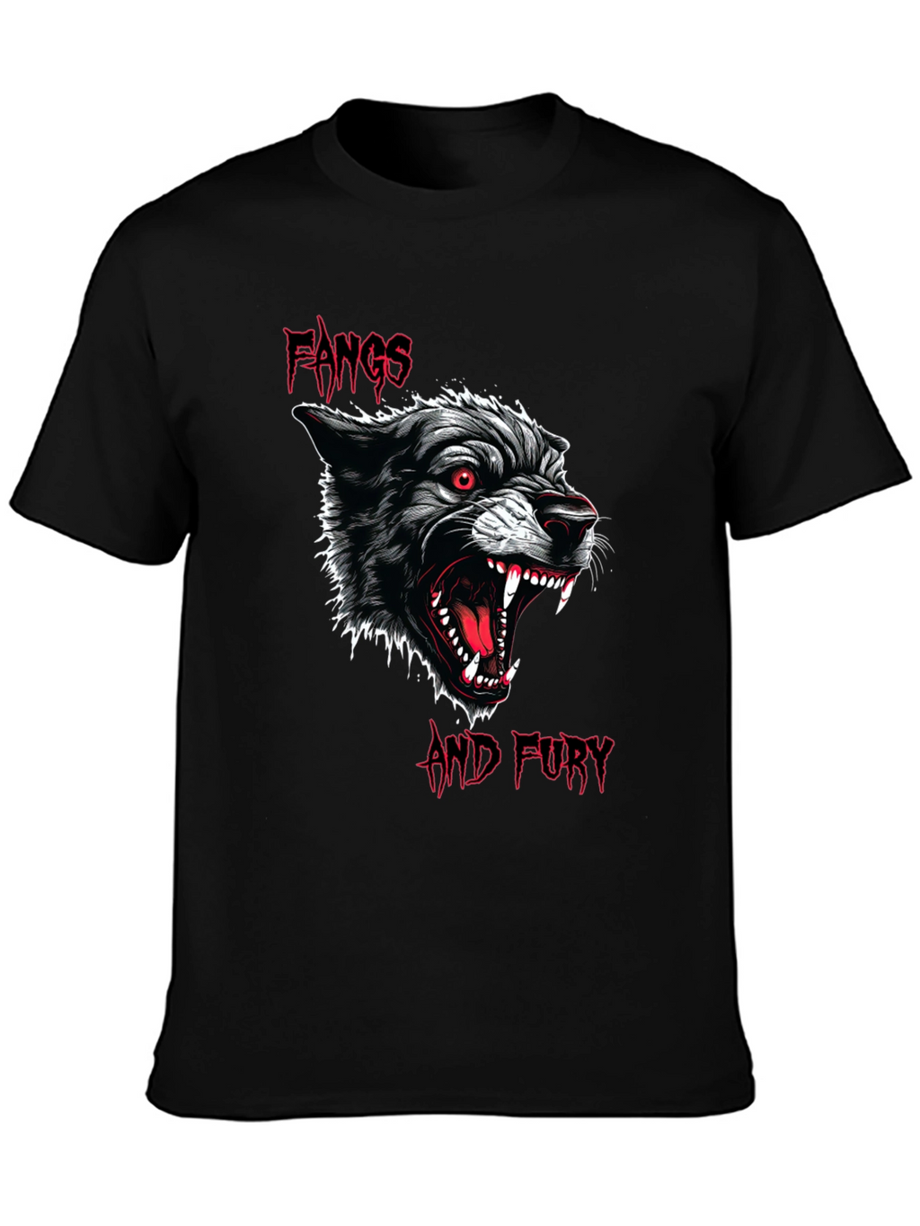 Fangs and Fury Graphic T-Shirt