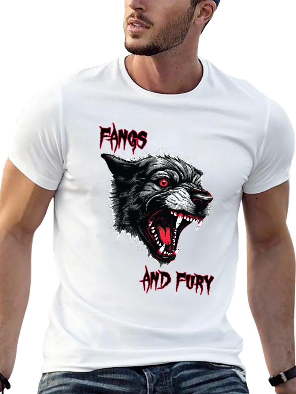 Fangs and Fury Graphic T-Shirt