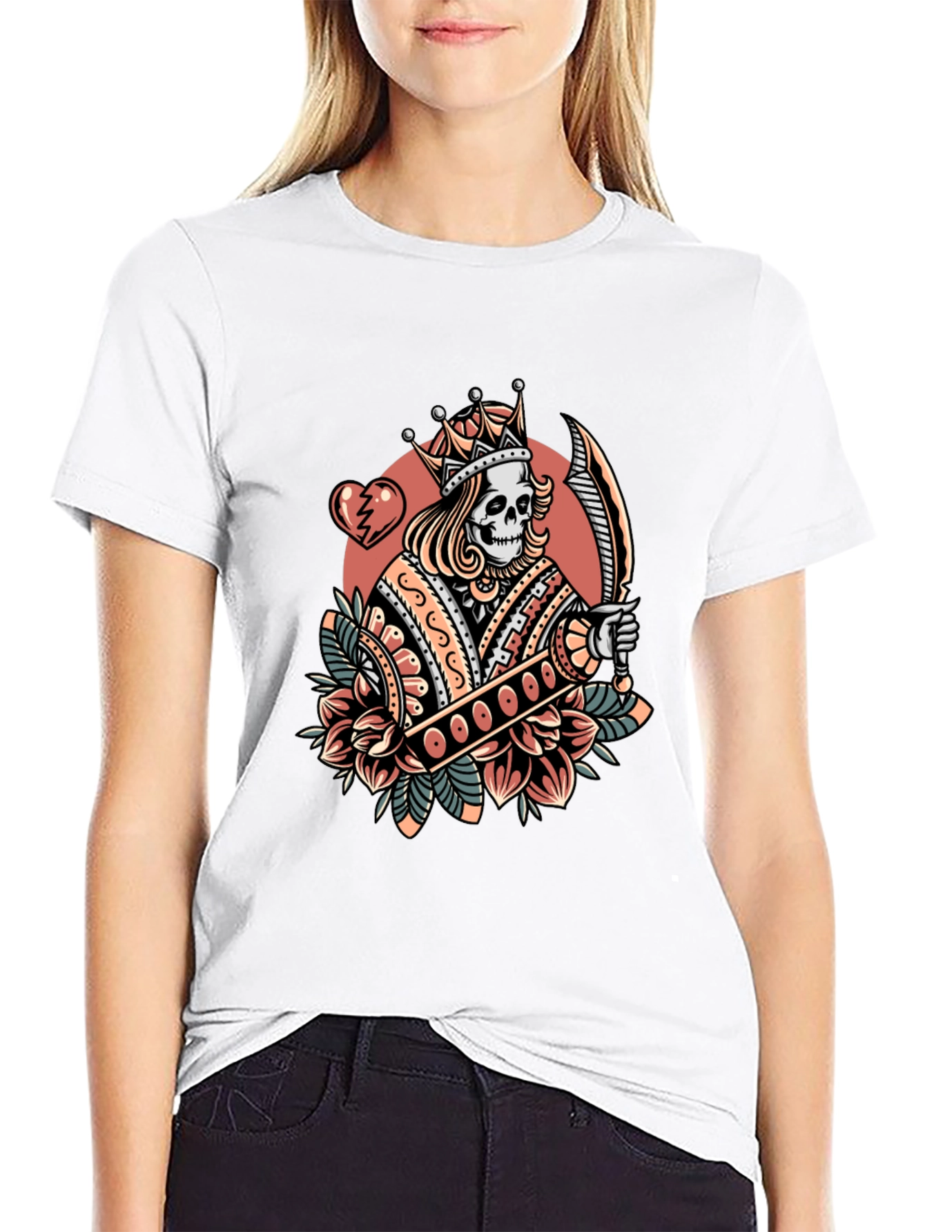 King Skeleton Graphic T-Shirt