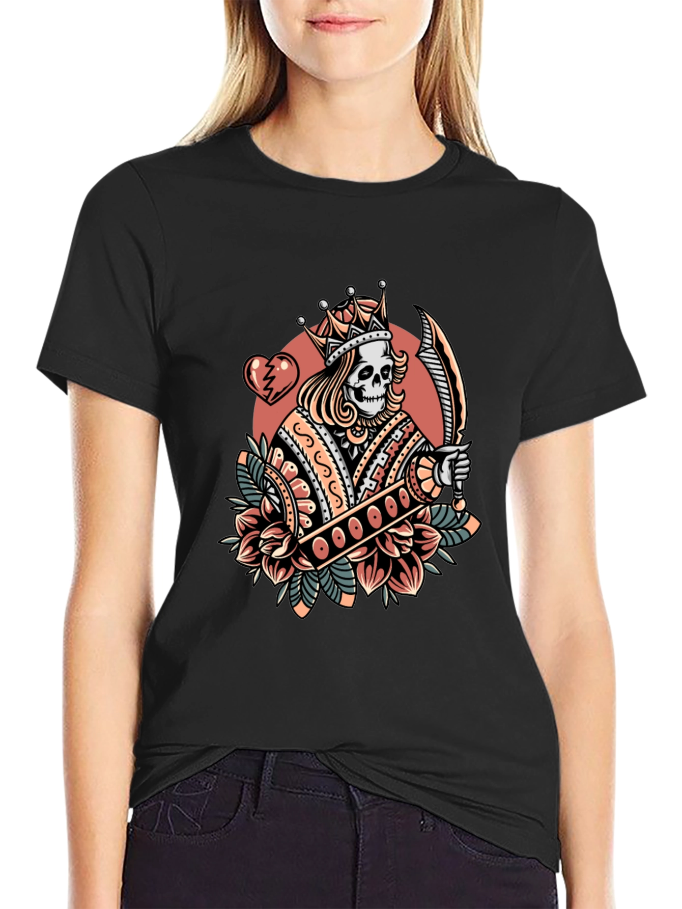 King Skeleton Graphic T-Shirt