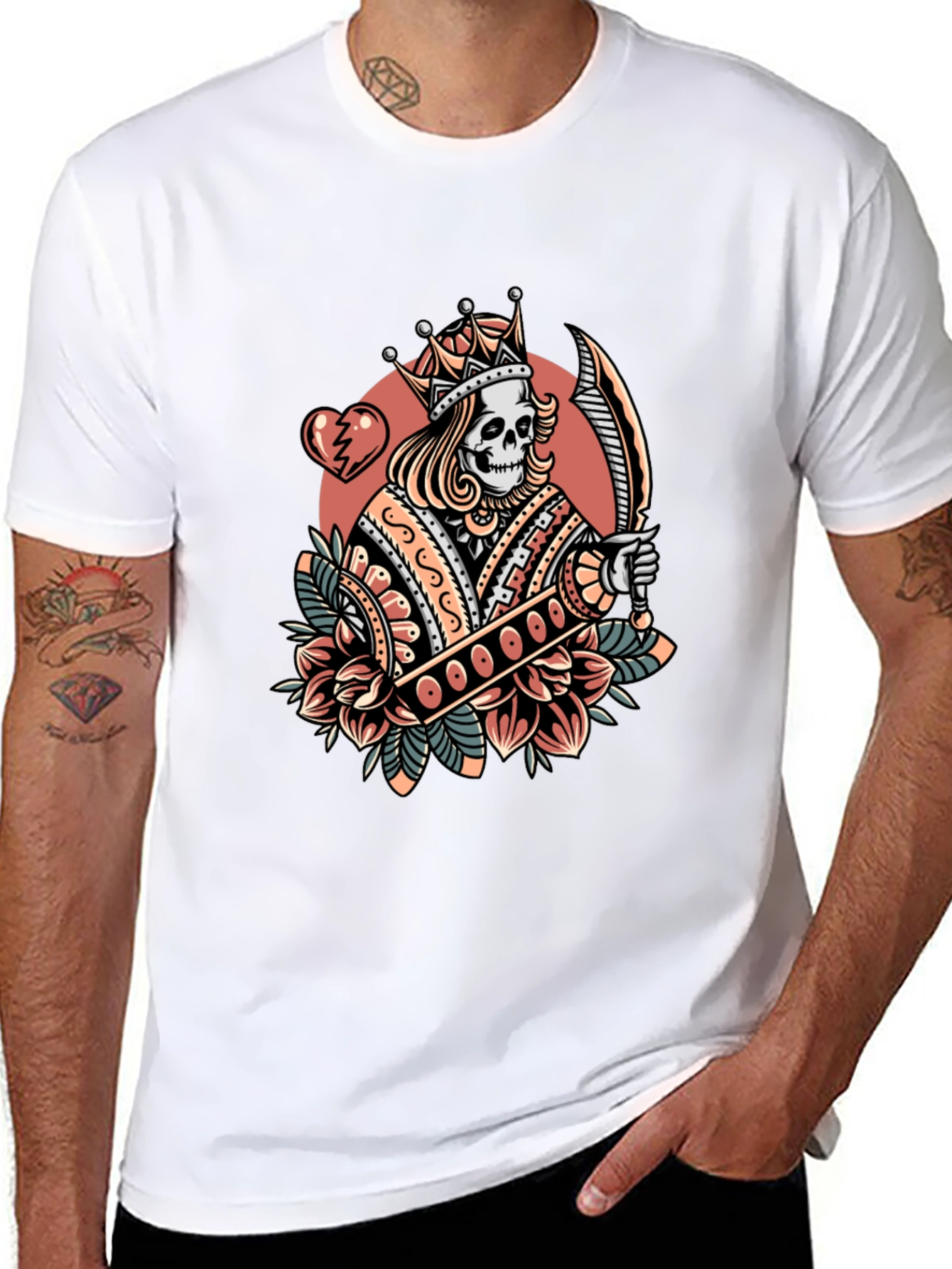 King Skeleton Graphic T-Shirt