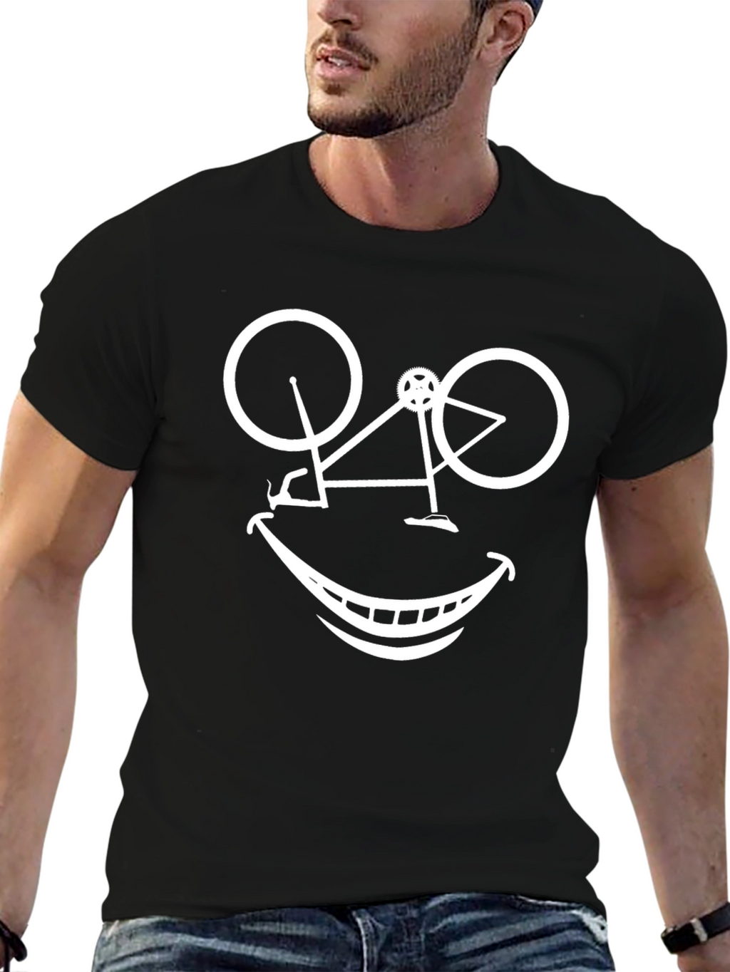 Cycling Smile Graphic T-Shirt - Unisex