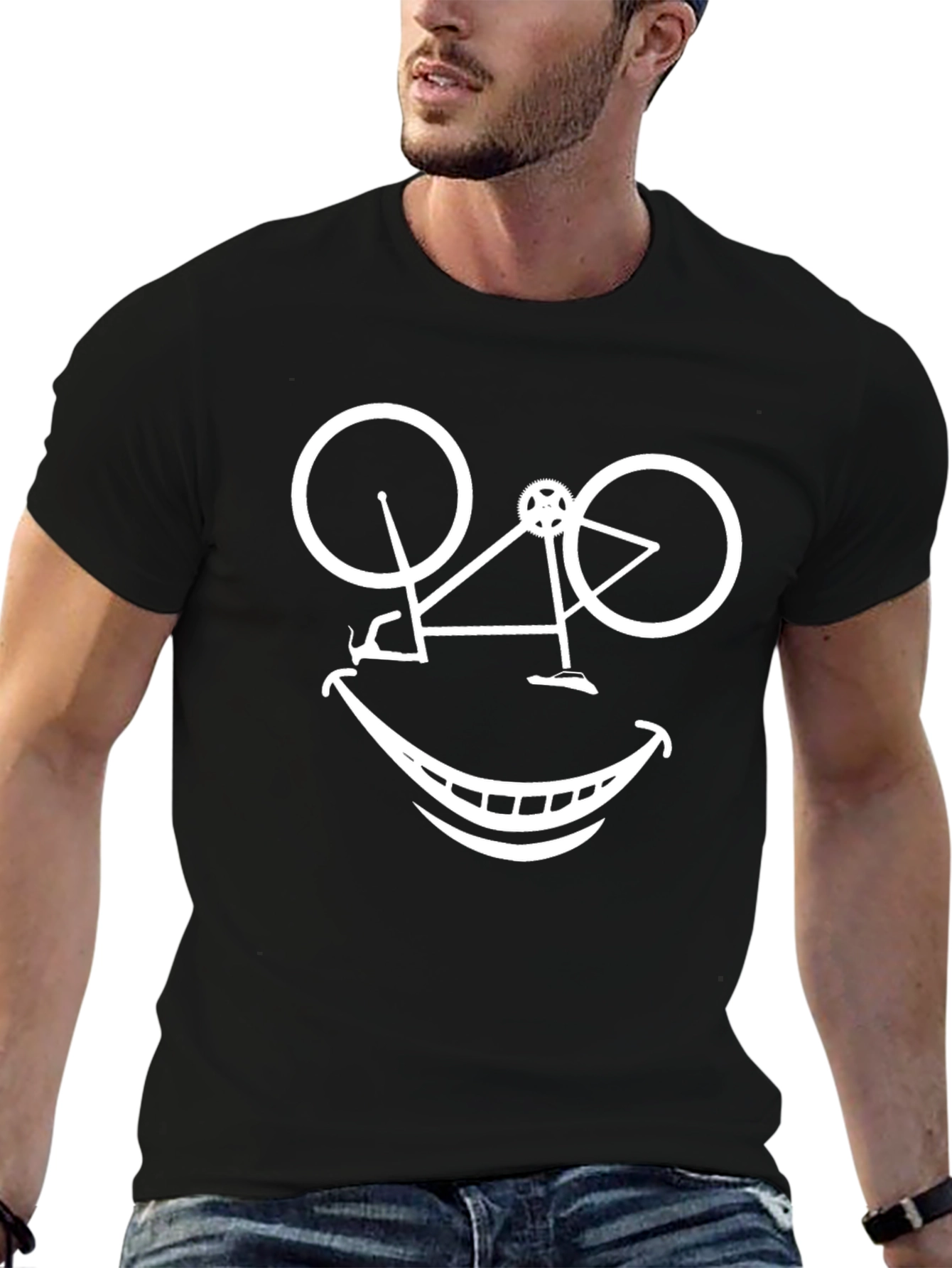 Cycling Smile Graphic T-Shirt - Unisex
