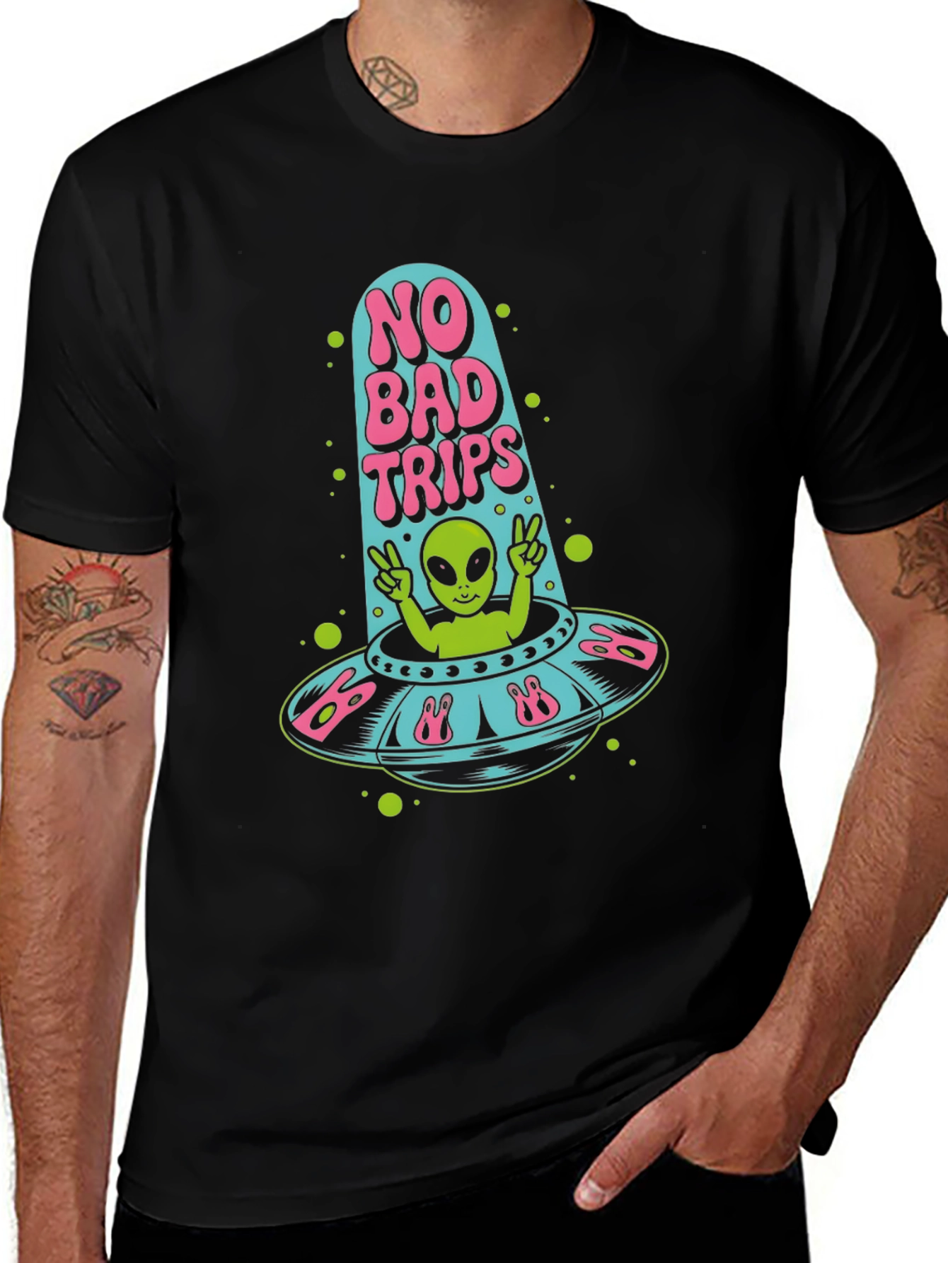 No Bad Trips Alien Graphic Tee