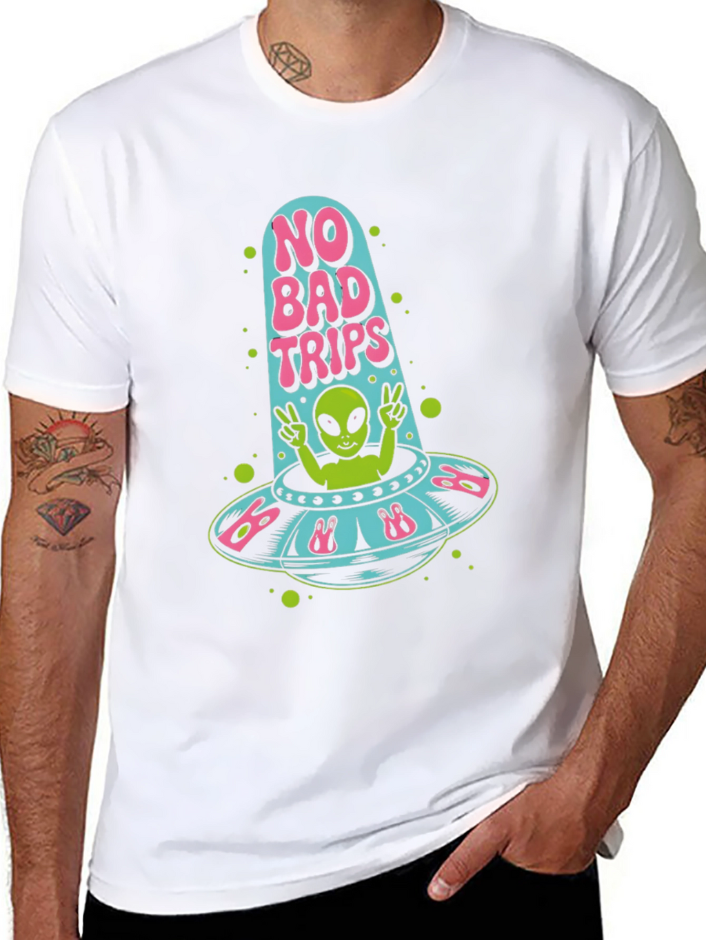 No Bad Trips Alien Graphic Tee