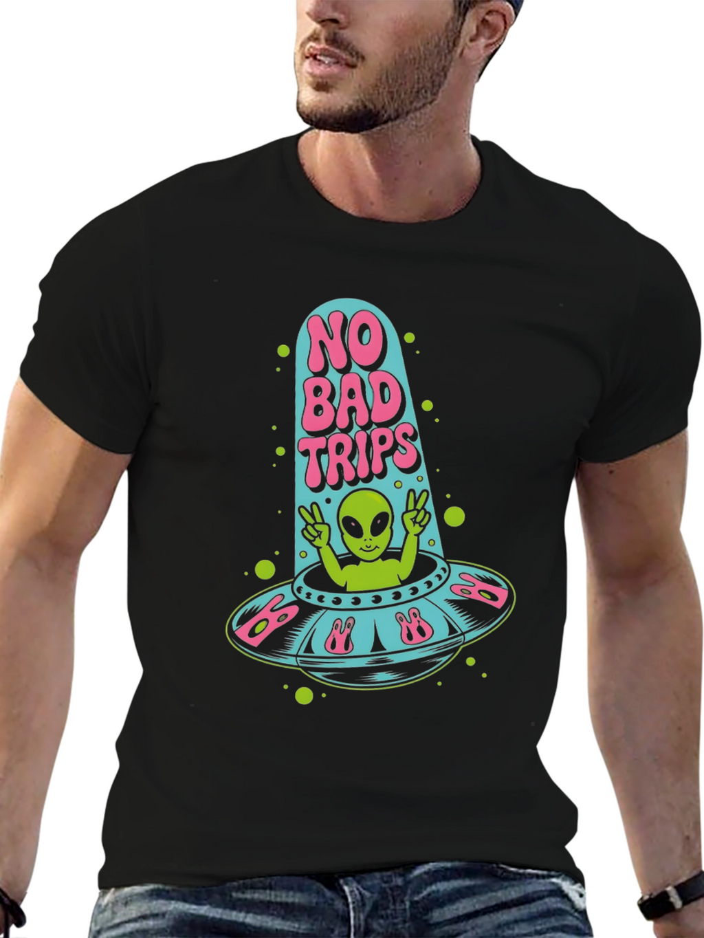 No Bad Trips Alien Graphic Tee