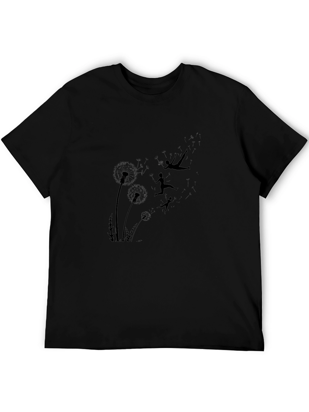 Dandelion Dreams T-Shirt - Black Graphic Tee