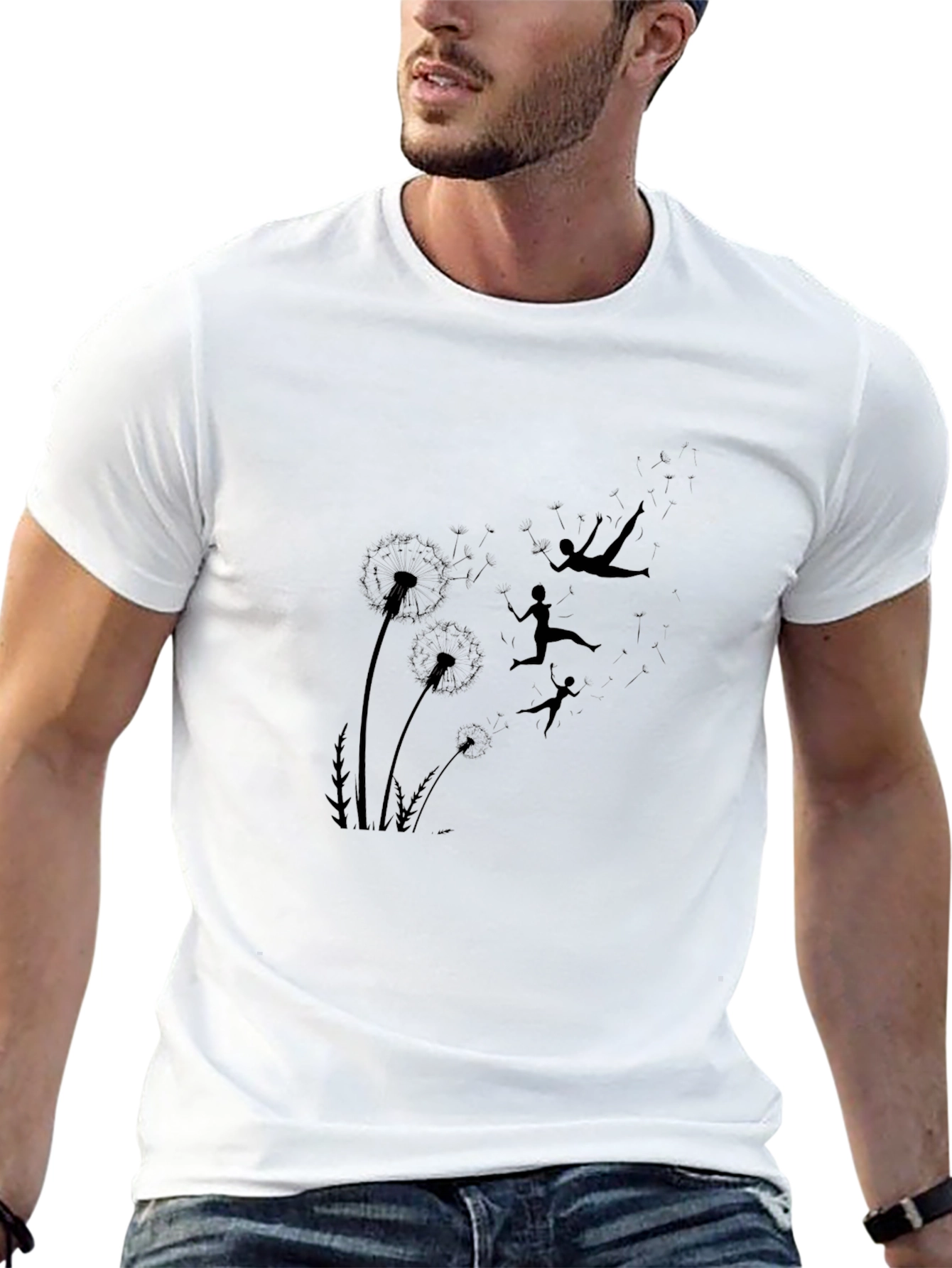Dandelion Dreams T-Shirt - Black Graphic Tee
