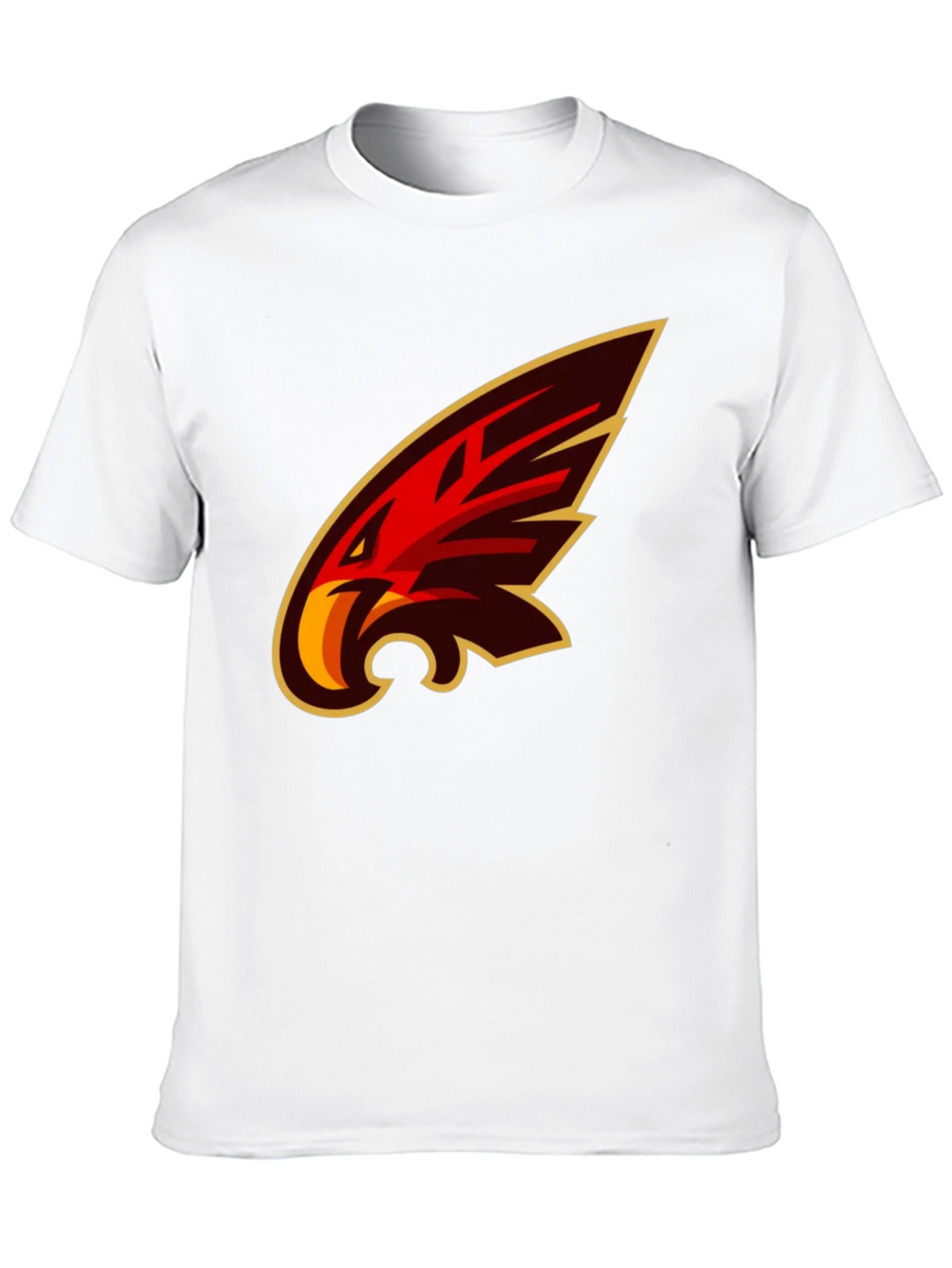 Mens Black T-Shirt with Bold Graphic Eagle Design