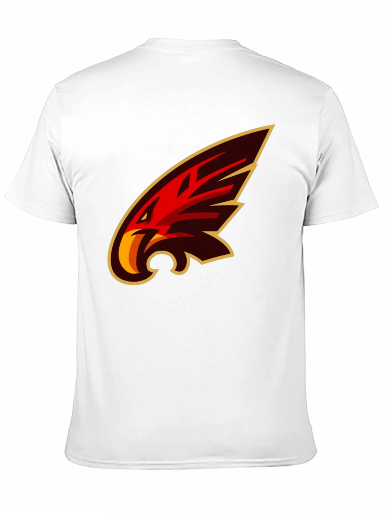 Mens Black T-Shirt with Bold Graphic Eagle Design