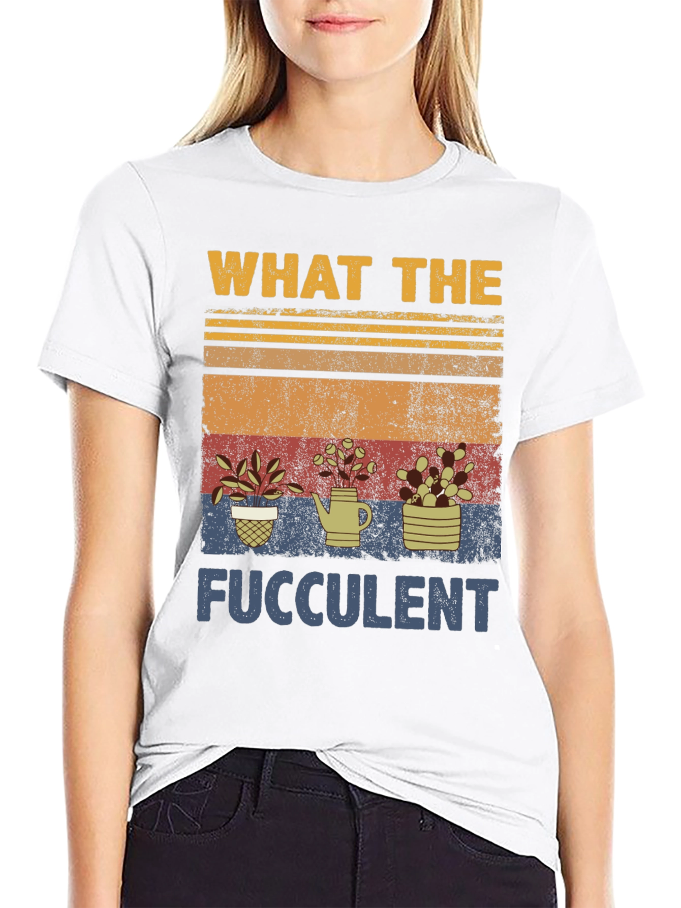 What The Fucculent Black T-Shirt