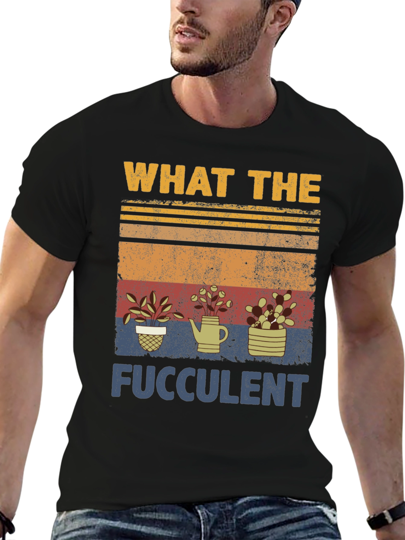 What The Fucculent Black T-Shirt