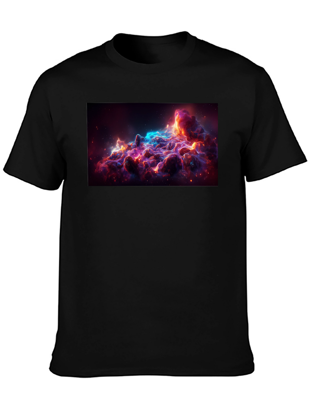 Nebula Print T-Shirt - Stylish Space Design