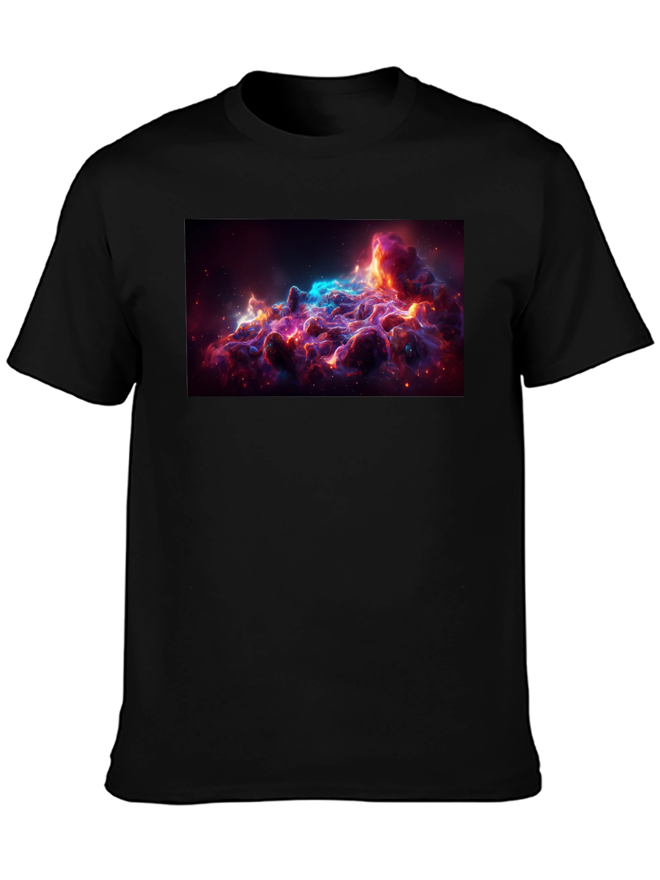 Nebula Print T-Shirt - Stylish Space Design