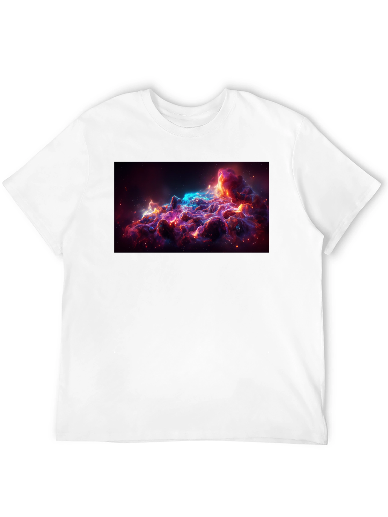 Nebula Print T-Shirt - Stylish Space Design
