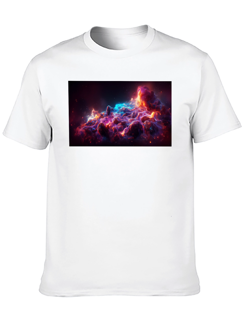 Nebula Print T-Shirt - Stylish Space Design