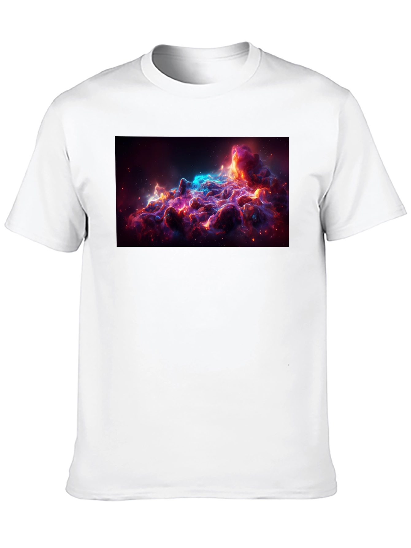 Nebula Print T-Shirt - Stylish Space Design