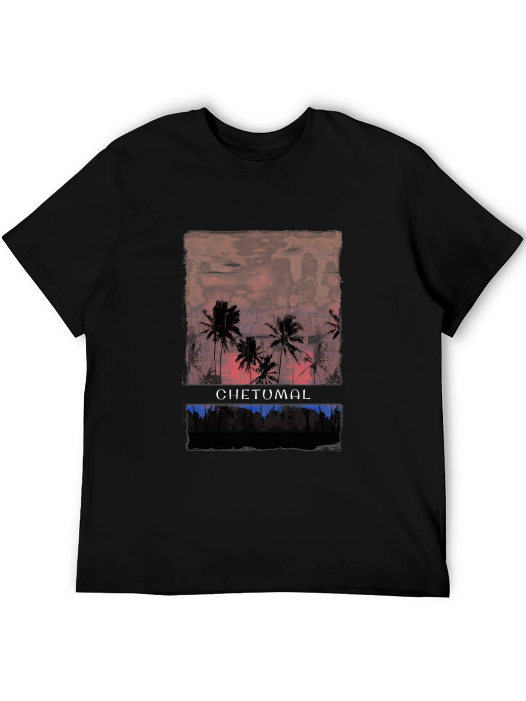 Chetumal Sunset Palm Tree T-Shirt