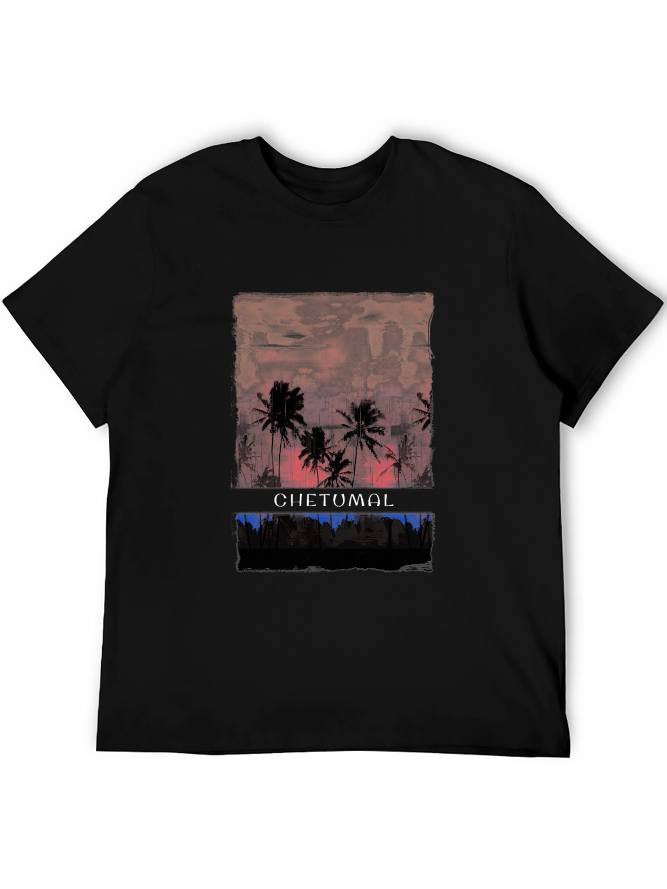 Chetumal Sunset Palm Tree T-Shirt
