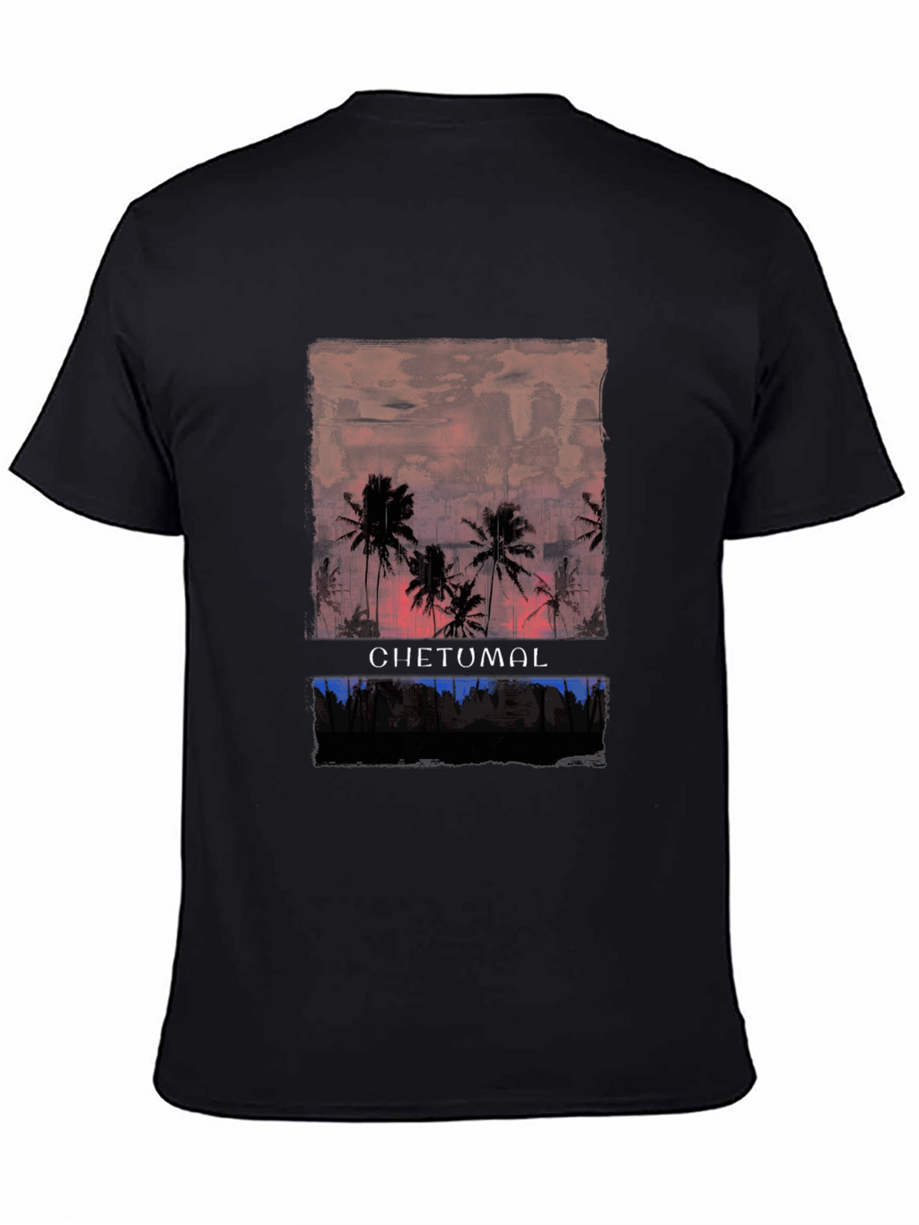 Chetumal Sunset Palm Tree T-Shirt