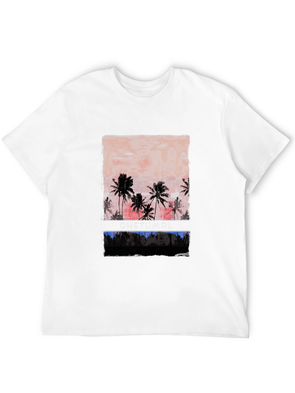Chetumal Sunset Palm Tree T-Shirt