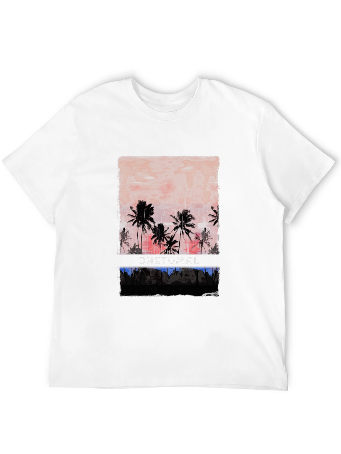 Chetumal Sunset Palm Tree T-Shirt
