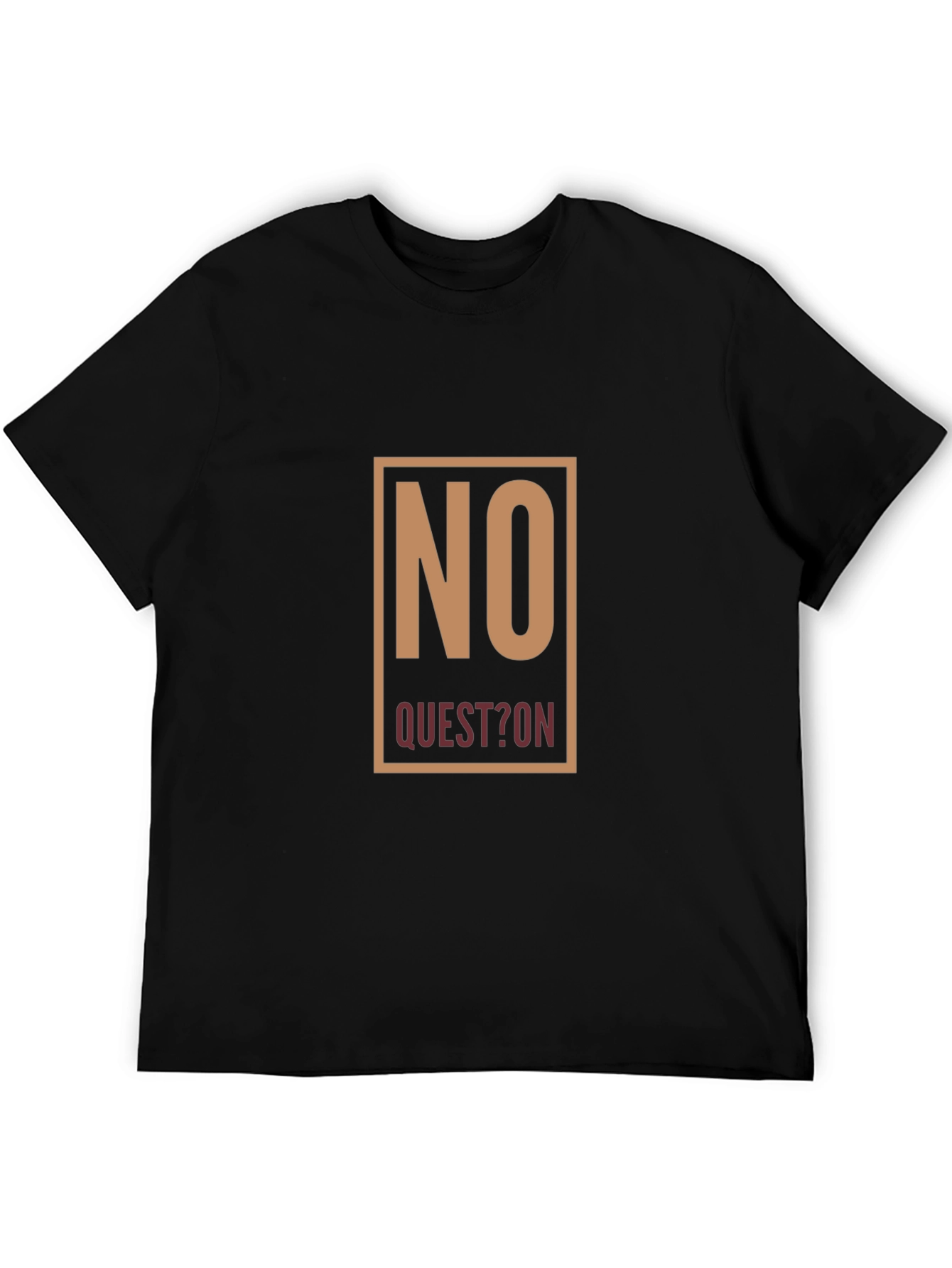 No Question Graphic Tee - Mens Black T-Shirt