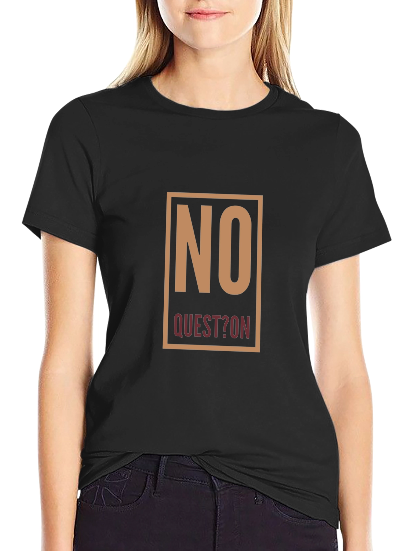 No Question Graphic Tee - Mens Black T-Shirt