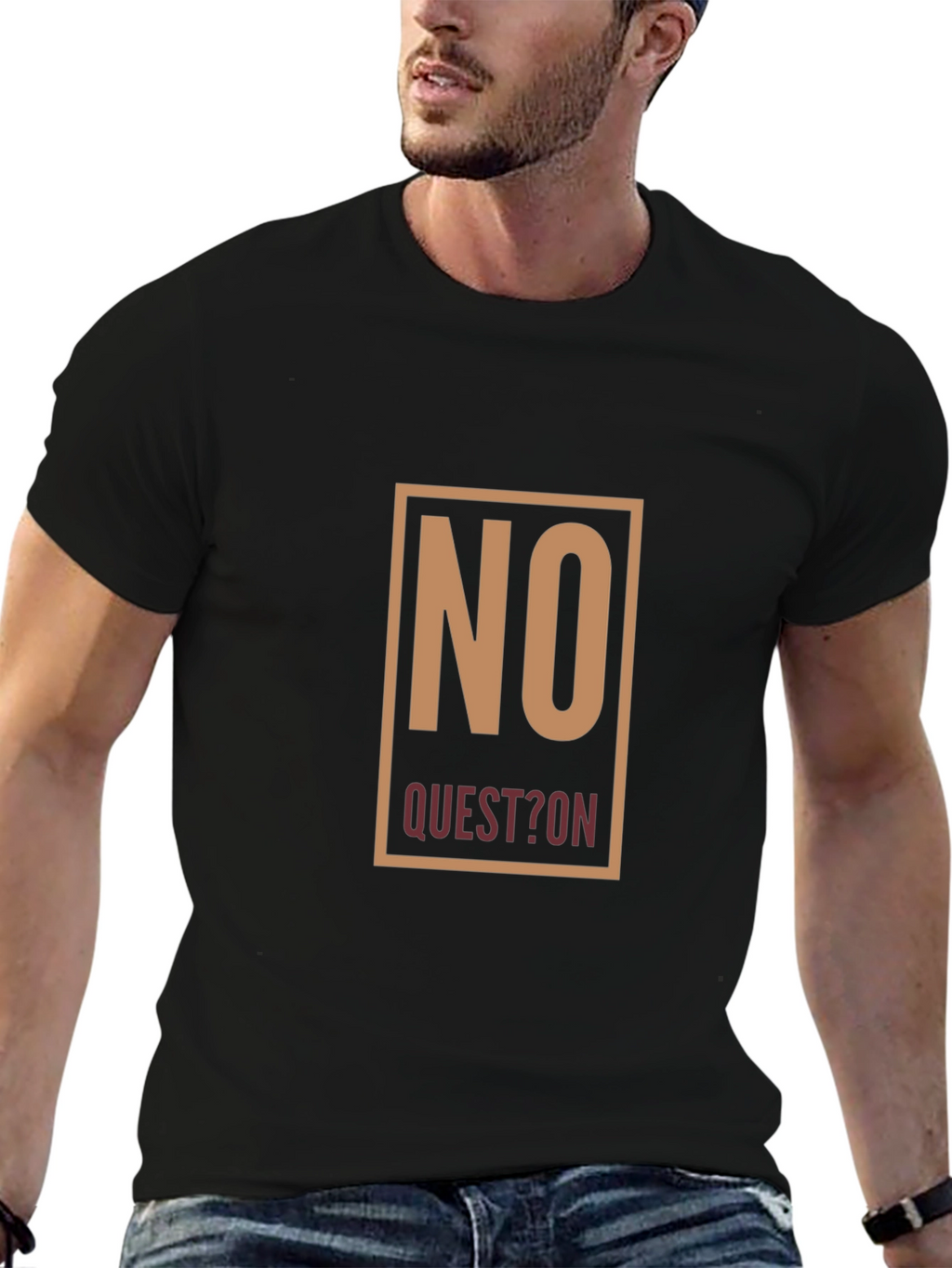 No Question Graphic Tee - Mens Black T-Shirt