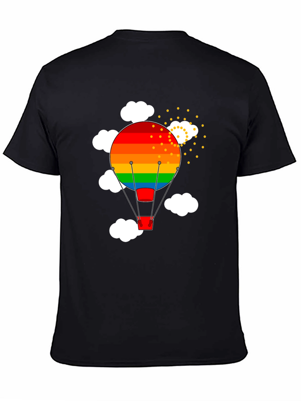 Rainbow Hot Air Balloon Graphic Tee