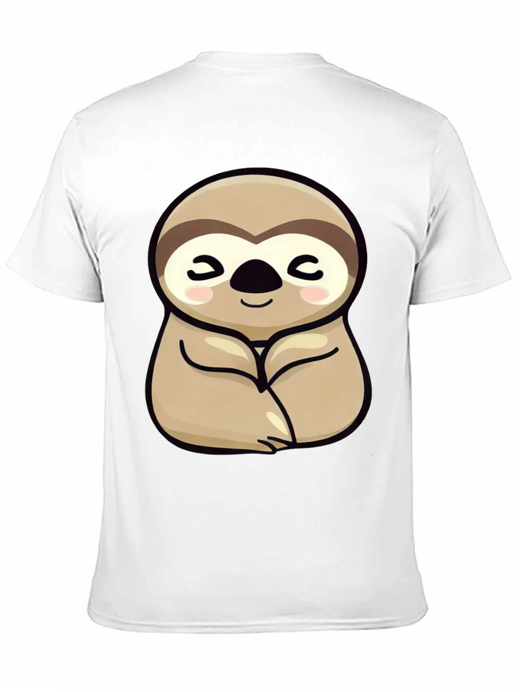 Cute Sloth Graphic Tee - Relaxed Fit Black T-Shirt