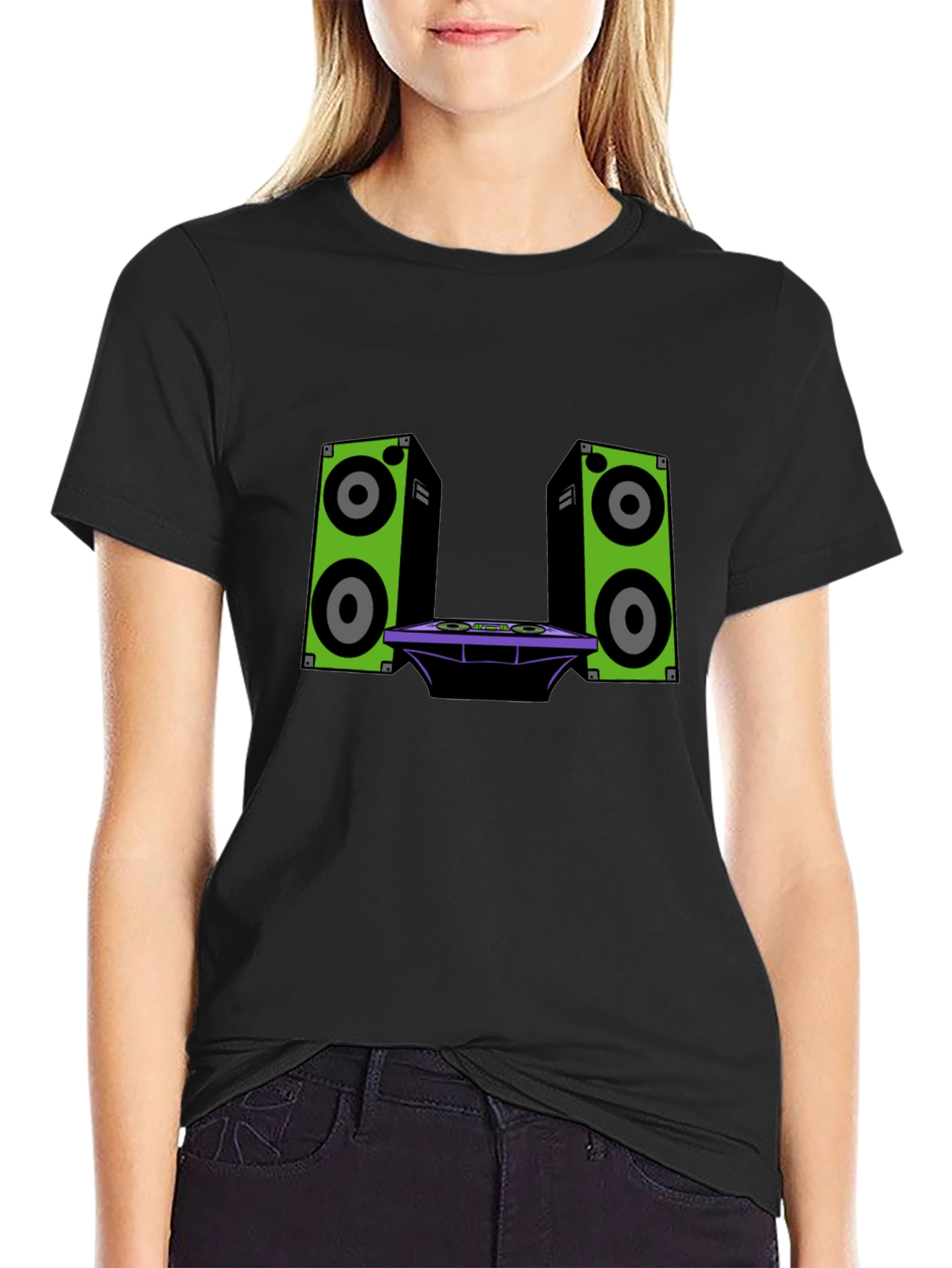 DJ Speakers Graphic Tee - Black