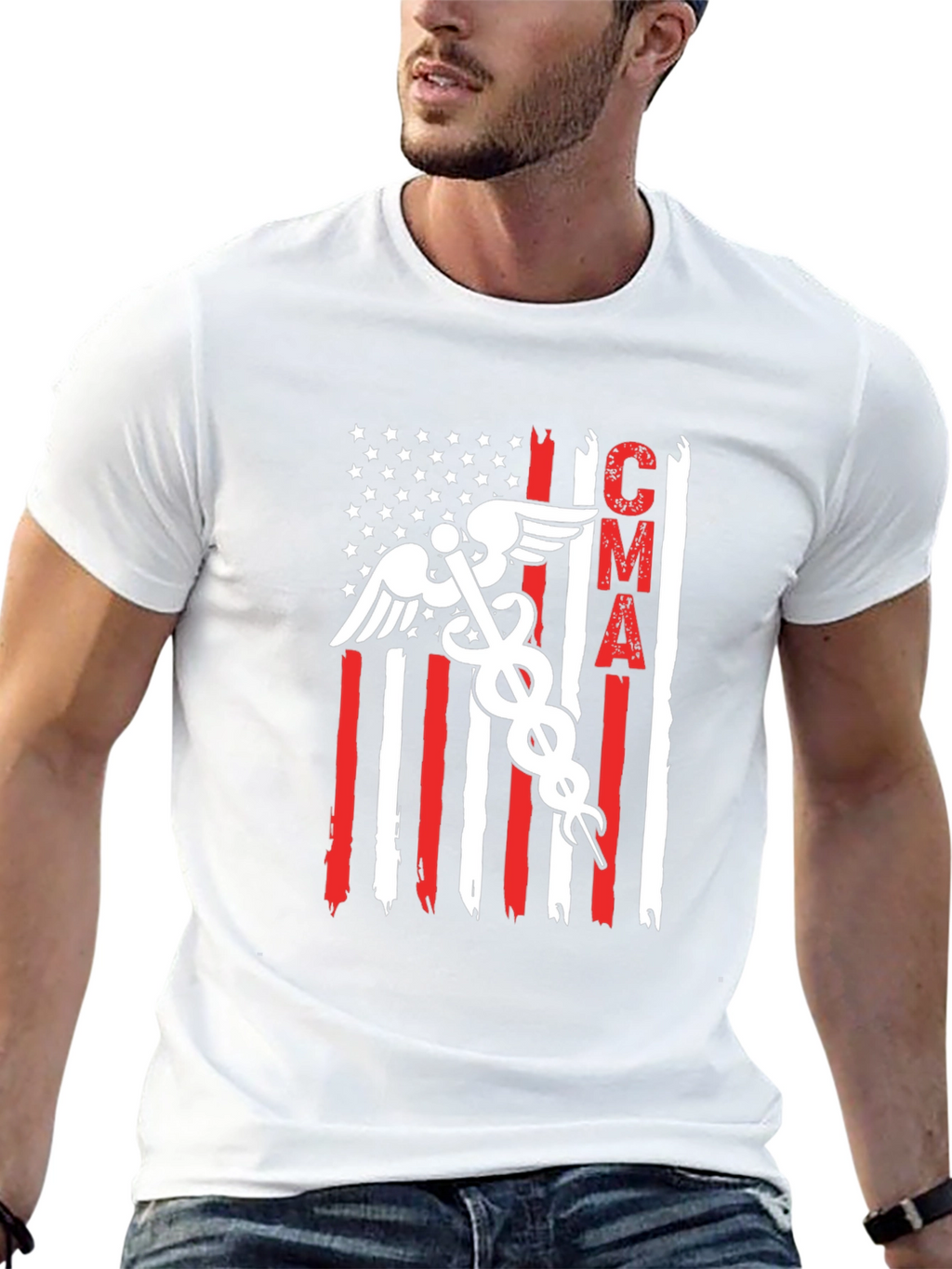 CMA American Flag T-Shirt Medical Assistant Tee