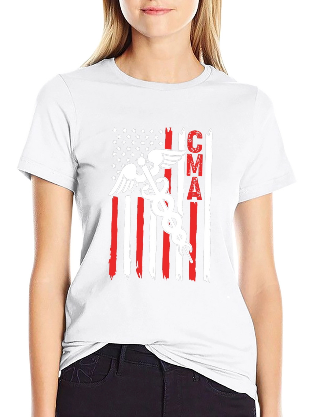 CMA American Flag T-Shirt Medical Assistant Tee