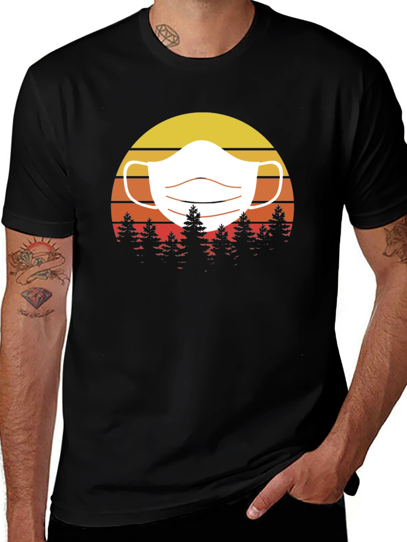 Sunset Mask Graphic Tee